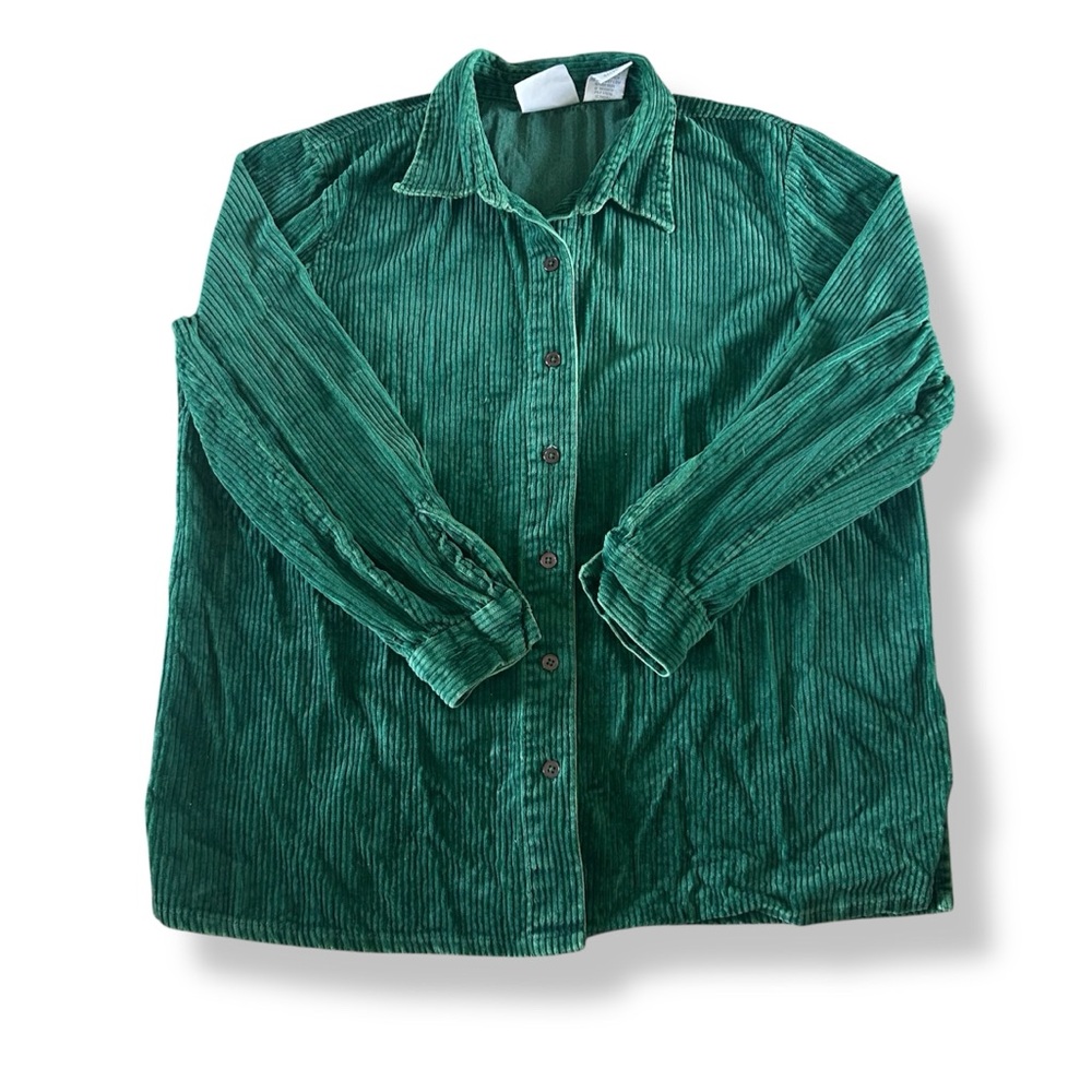 Blair Green Corduroy Button Down Shirt